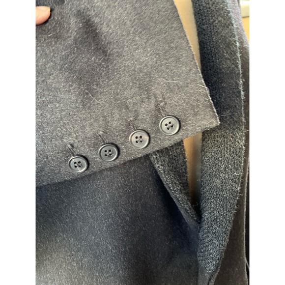 Stephan Schneider Dark Grey Wool Blend Two Button Blazer with Knit Collar SZ 3 - Picture 6 of 6